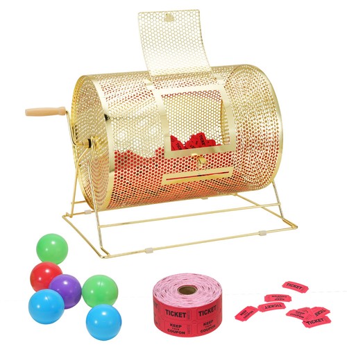 Vevor raffle drum brass plated - vevor,